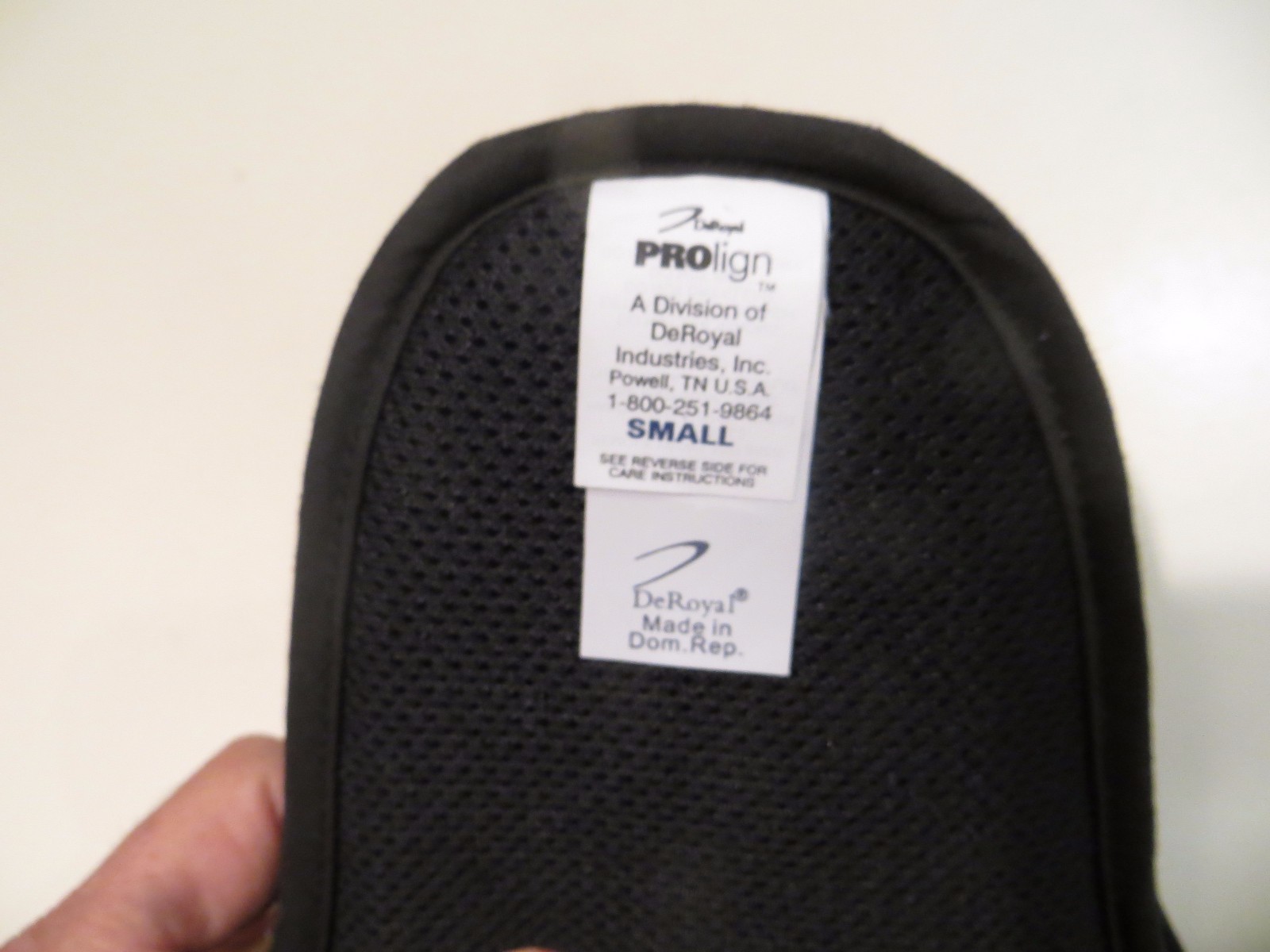 DeRoyal Prolign Pro Back Brace Lumbar Support Adjustable Size Small