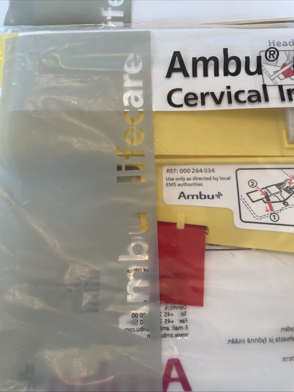 3 Ambu Head Wedge Cervical Immobilization Device Adjustable REF:000 264 034 Med