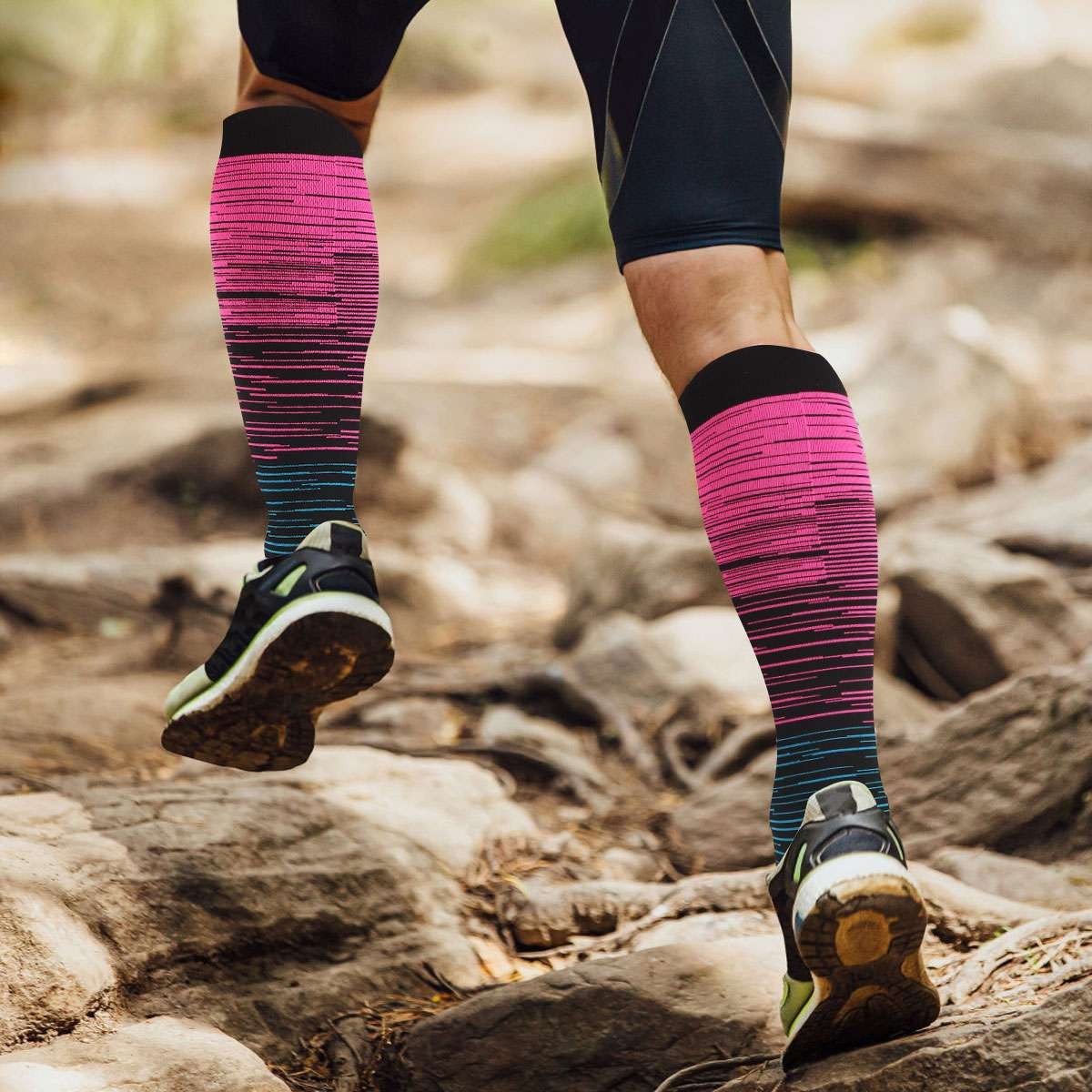 2Pair Plus Size Compression Socks 20-30 mmhg for Men and Women Wide Calf 2XL-4XL