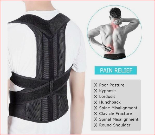 Adjustable Posture Corrector Low Back Support Shoulder Brace Belt for Men Women