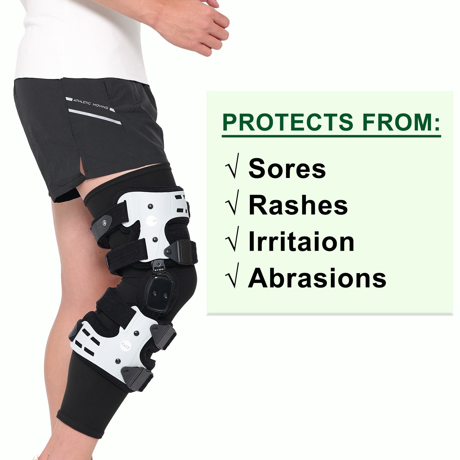 Knee Brace Undersleeve,Soft Leg Sleeves for Wearing Under Knee Brace