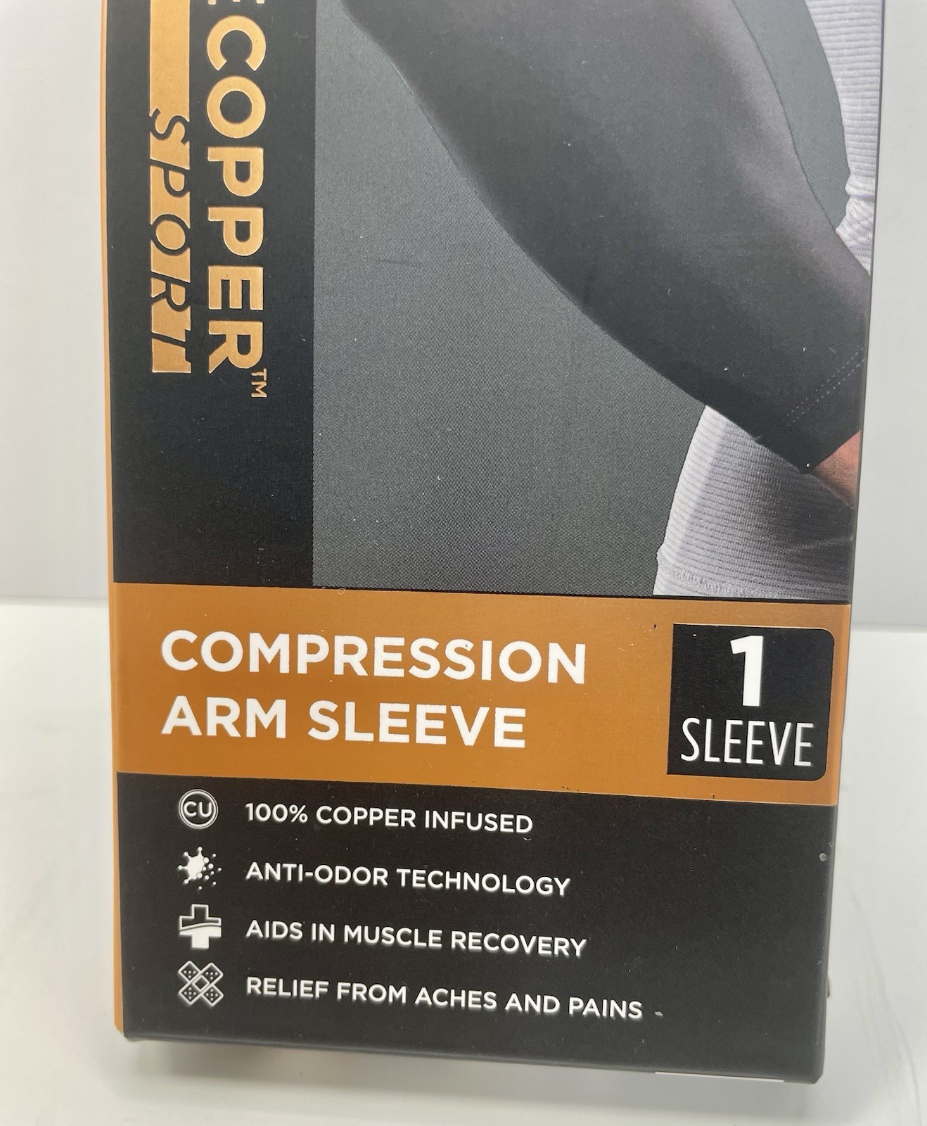Tommie Copper 1 Compression Arm Sleeve Aches Pains Relief Black L/X-L
