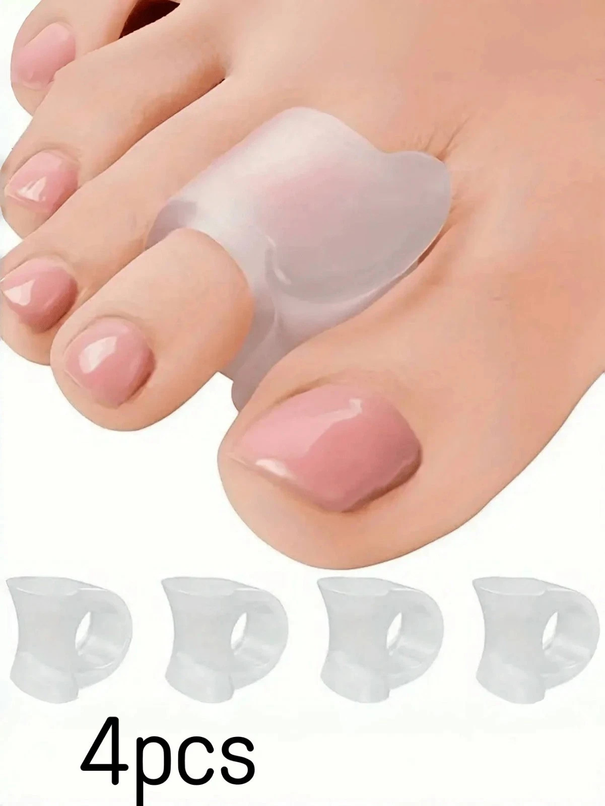 ZenToes Toe Corrector Bunion Straightener 4 Single Loop Spacers Separators Foot