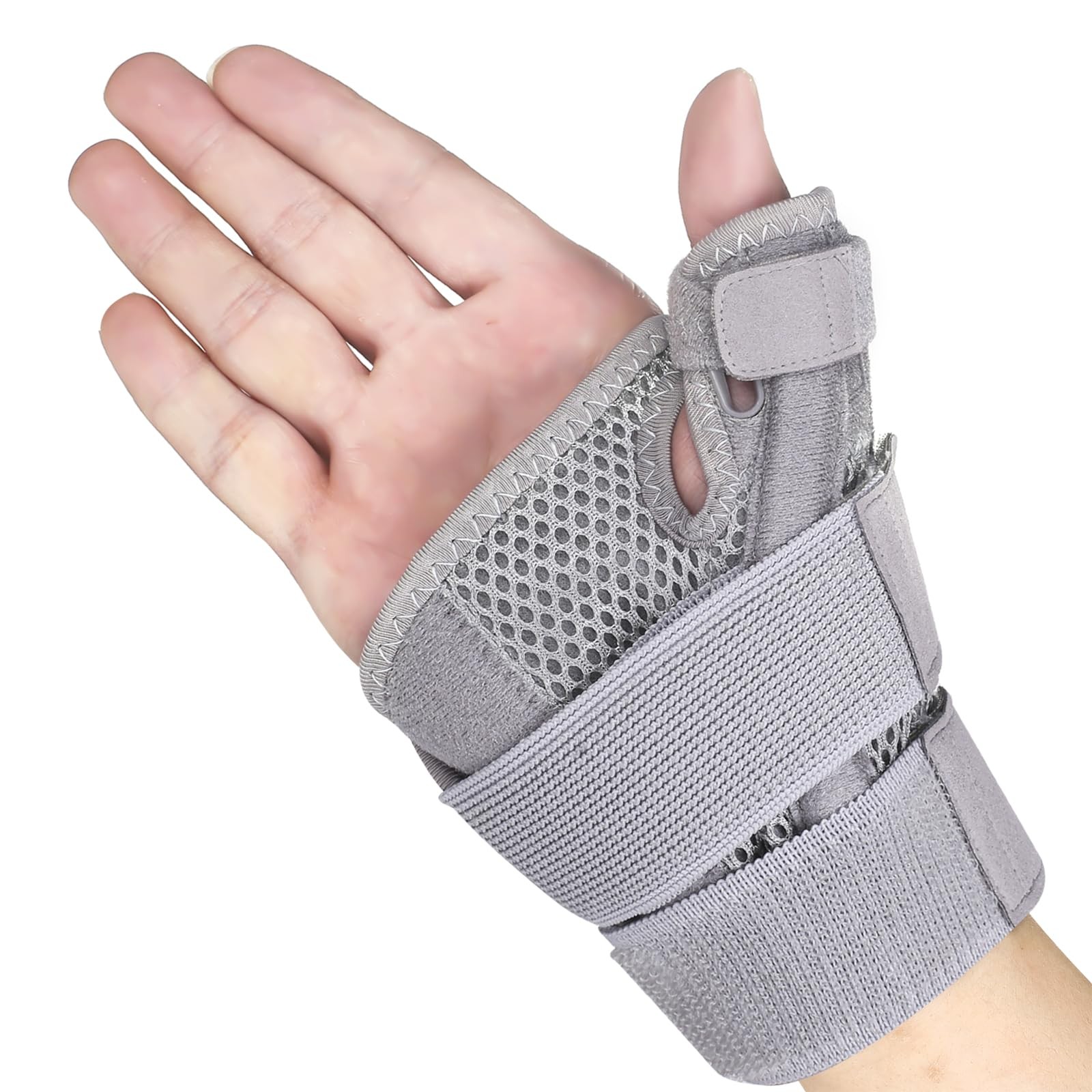 Yasdyri Thumb Support for Left or Right Hand Adjustable Splint Gray