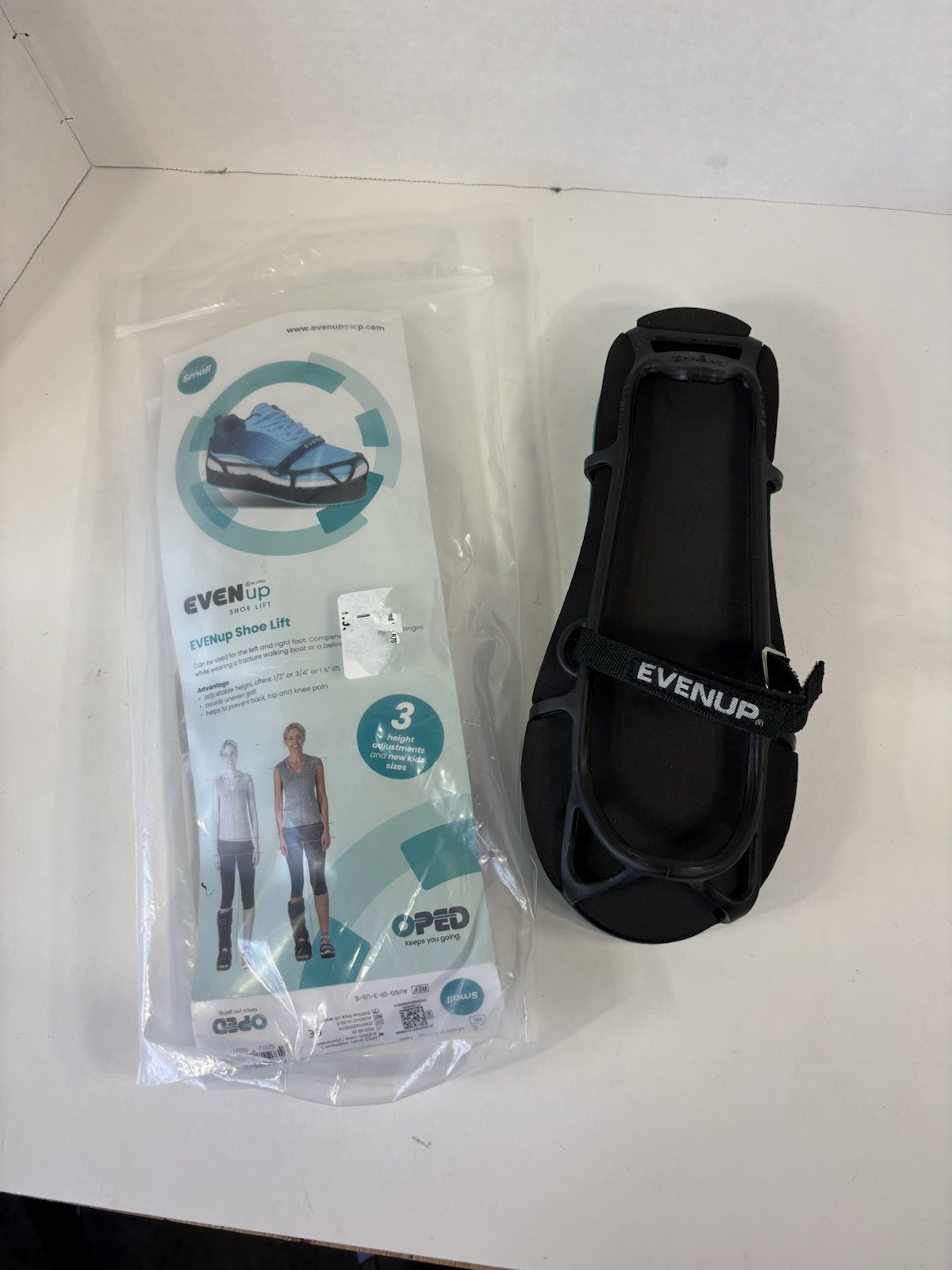 Even Up Shoe Lift Height Adjustable For Right or Left Foot Small, M 6-8, W 5-8.5