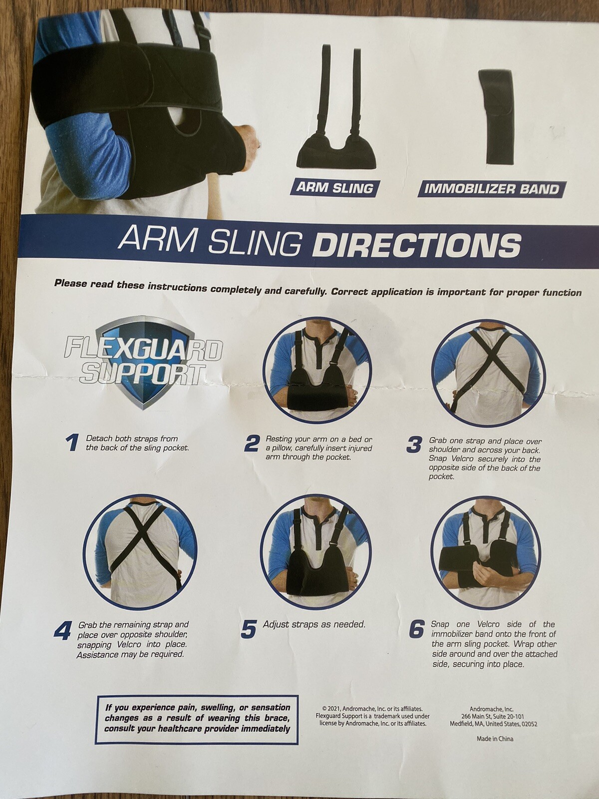 FlexGuard Arm Sling Shoulder Immobilizer Fully Adjustable Extra Support Size M