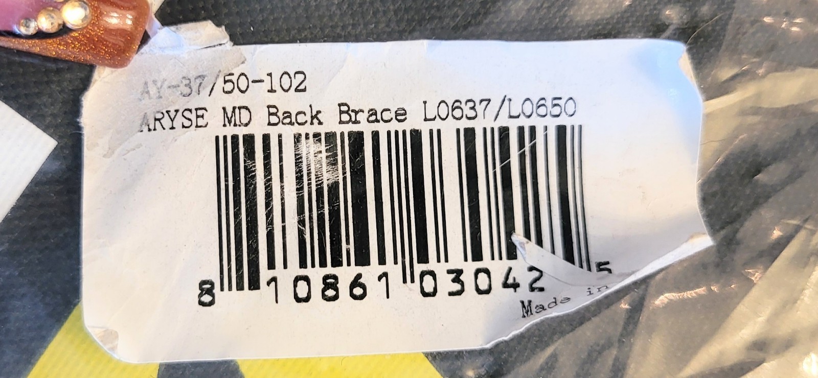 ARYSE Live Elevated Prime series MD Back Brace Unisex Size: M 37/50-102📌📌‼️