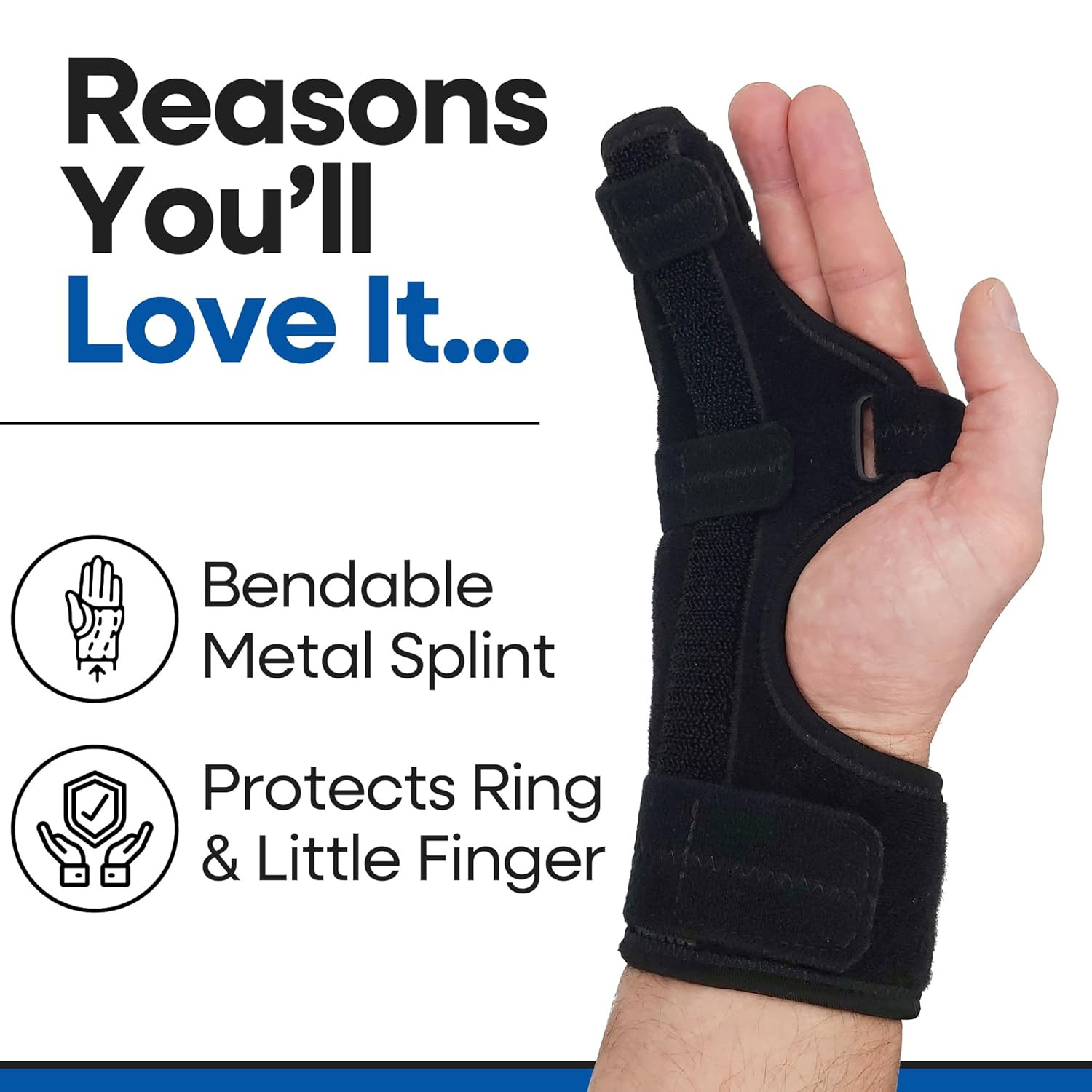 Metacarpal Finger Splint Hand Brace | Little Pinky Finger Splint for Boxer Fract