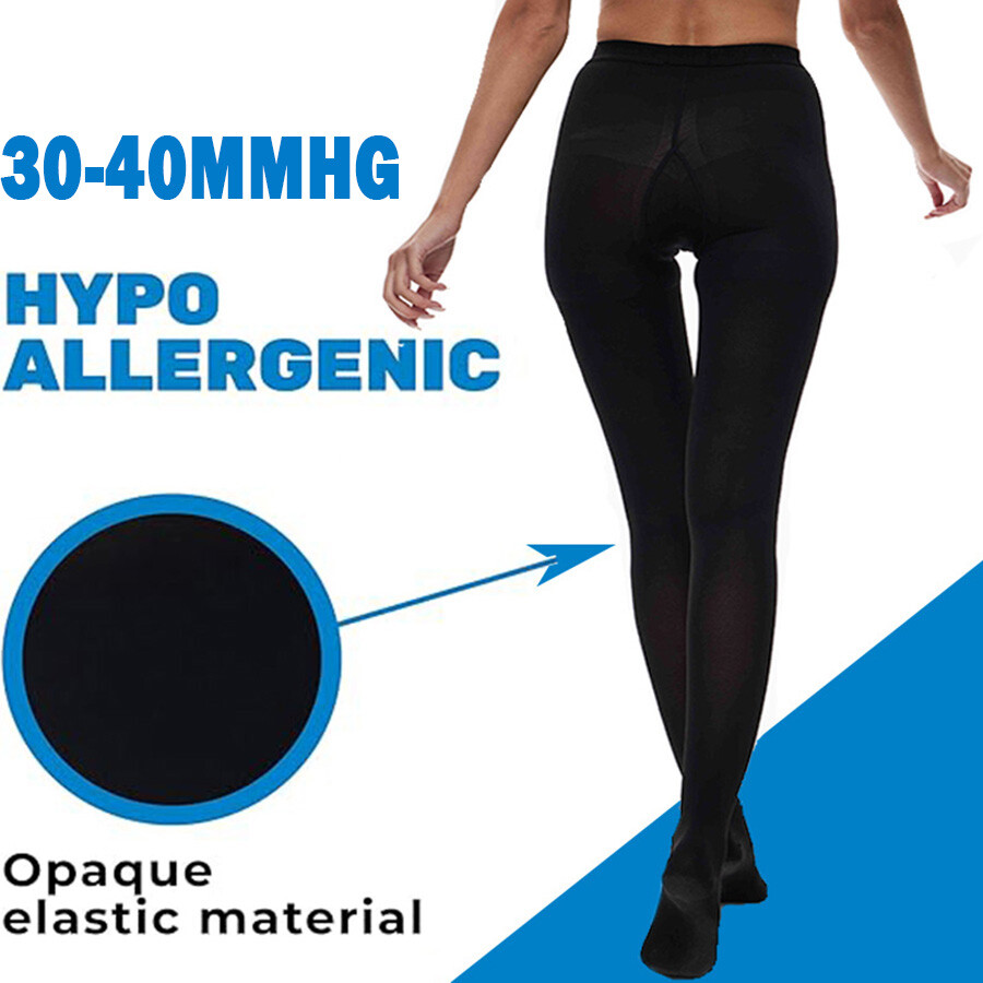 Opaque Compression Stocking Pantyhose Therapeutic Support 30-40mmHg