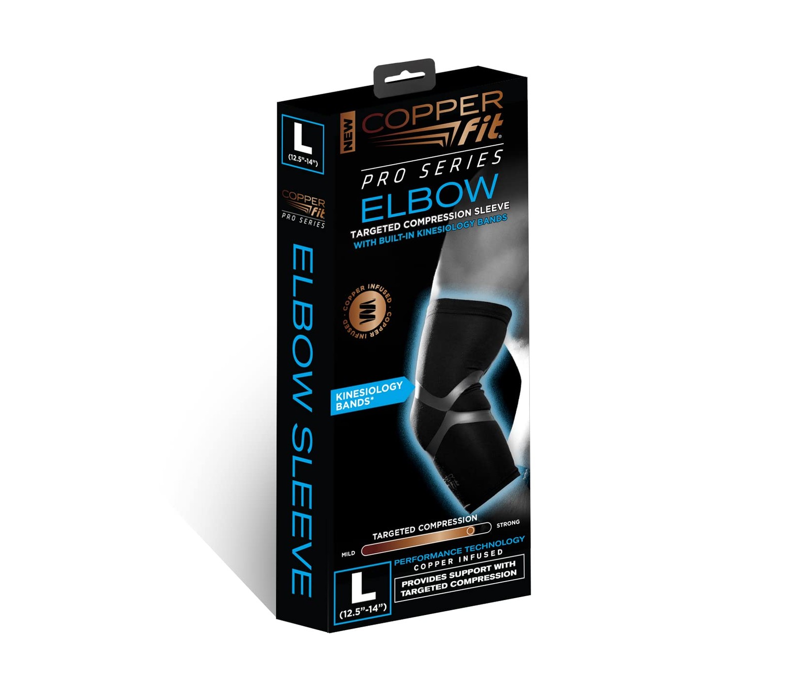 Copper Fit Cfproel Pro Series Performance Compression Elbow Sleeve Black Copper