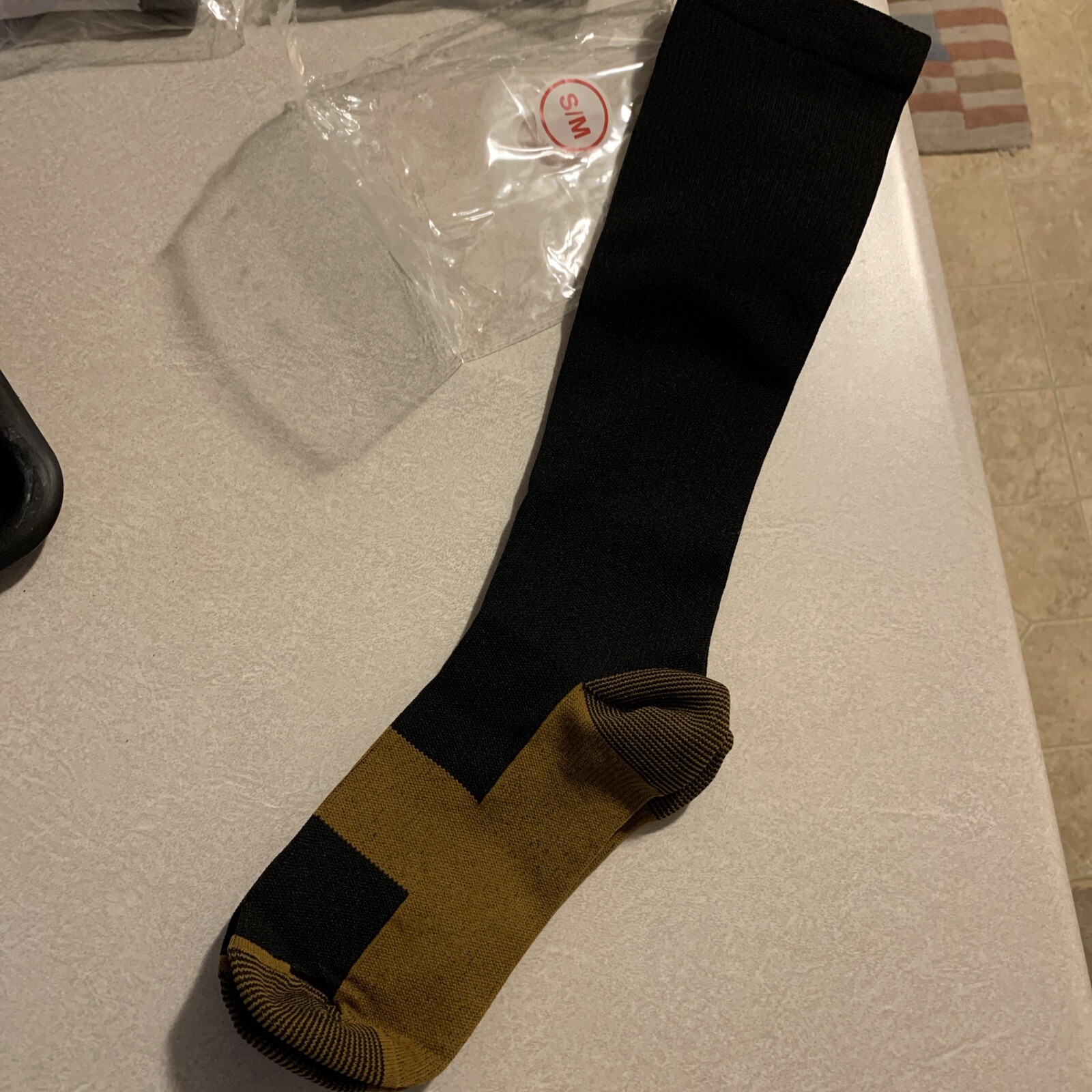 3 Pair black Compression Socks Support S/M