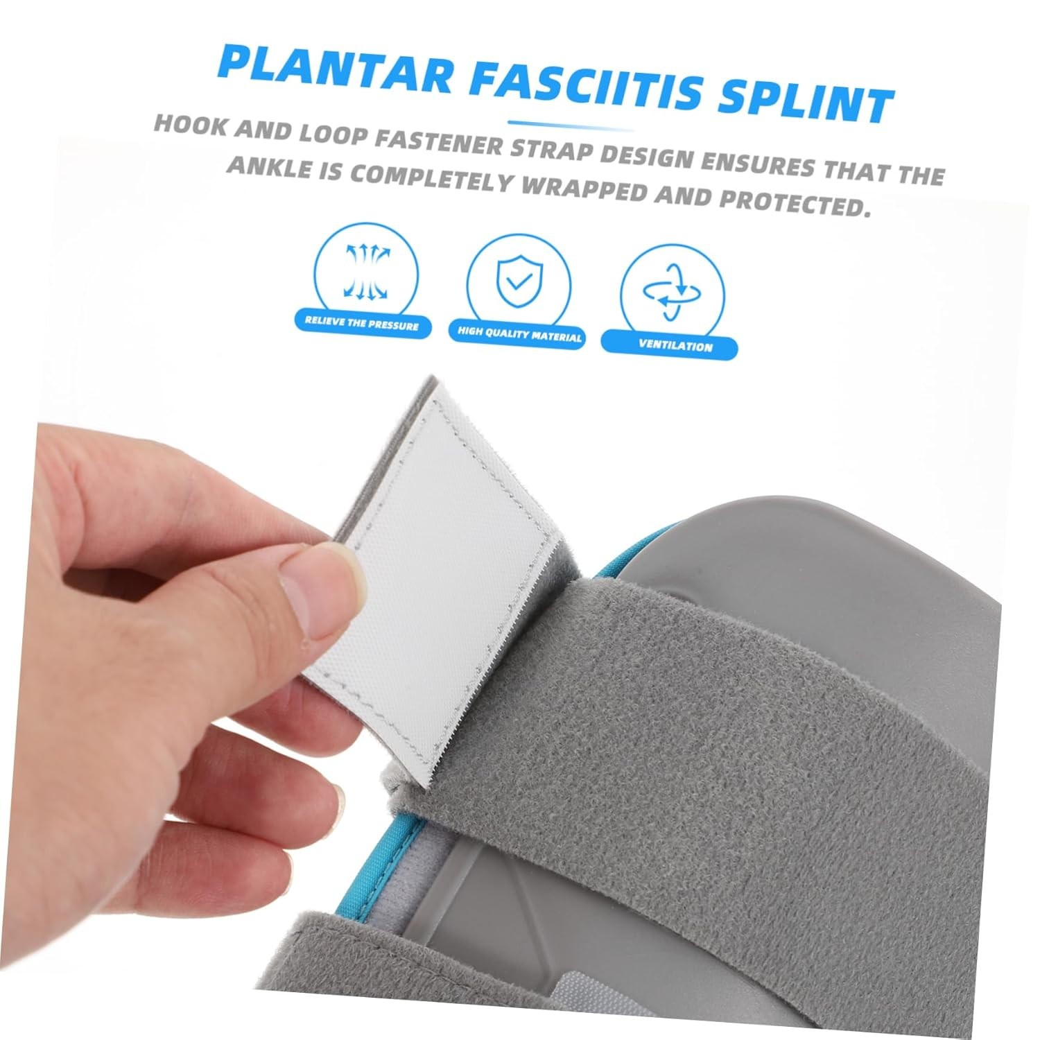 Collbath Foot Drop Brace Plantar Fasciitis Splint Adult Gray One Size