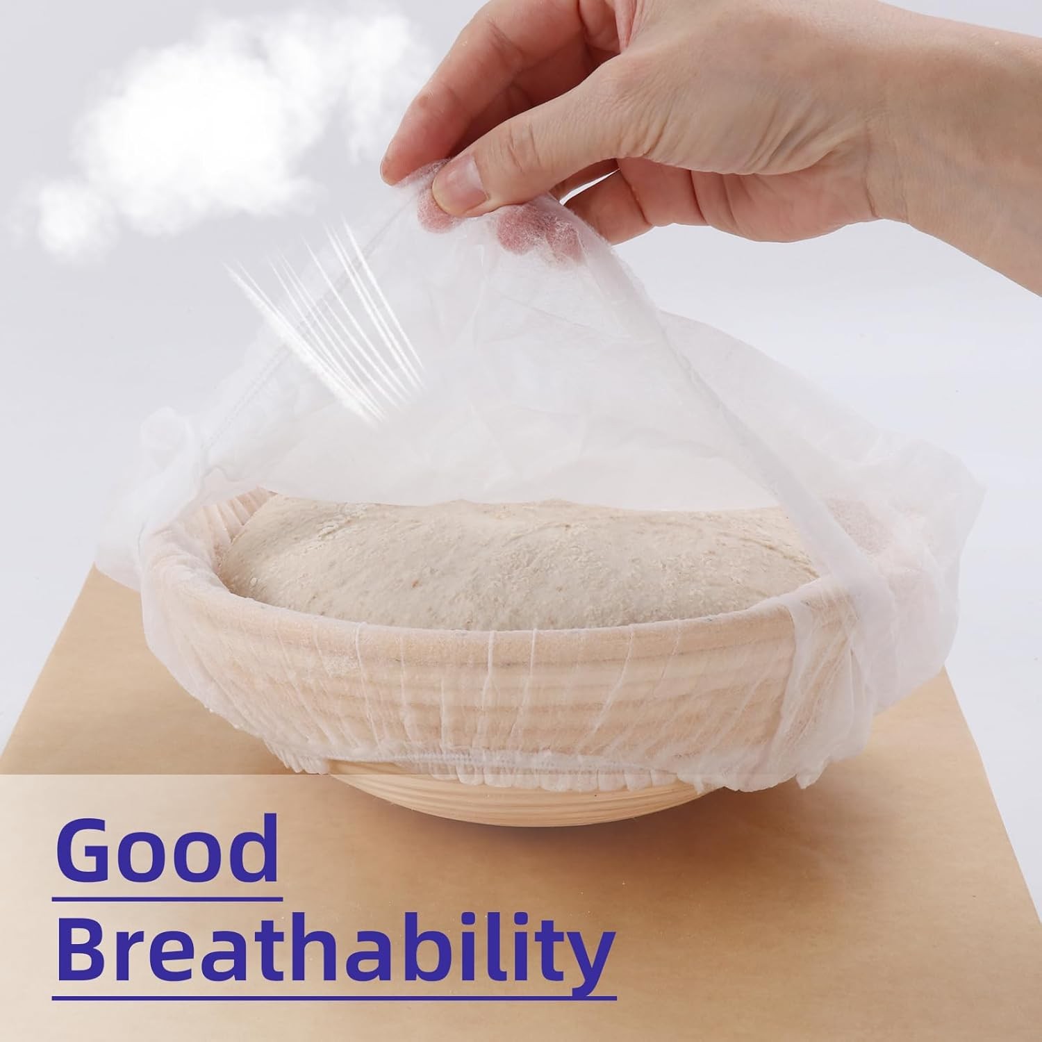 100 Pcs Disposable Non-Woven Bread Proofing Basket Liner Cover Fit 8″ 10″ 11″