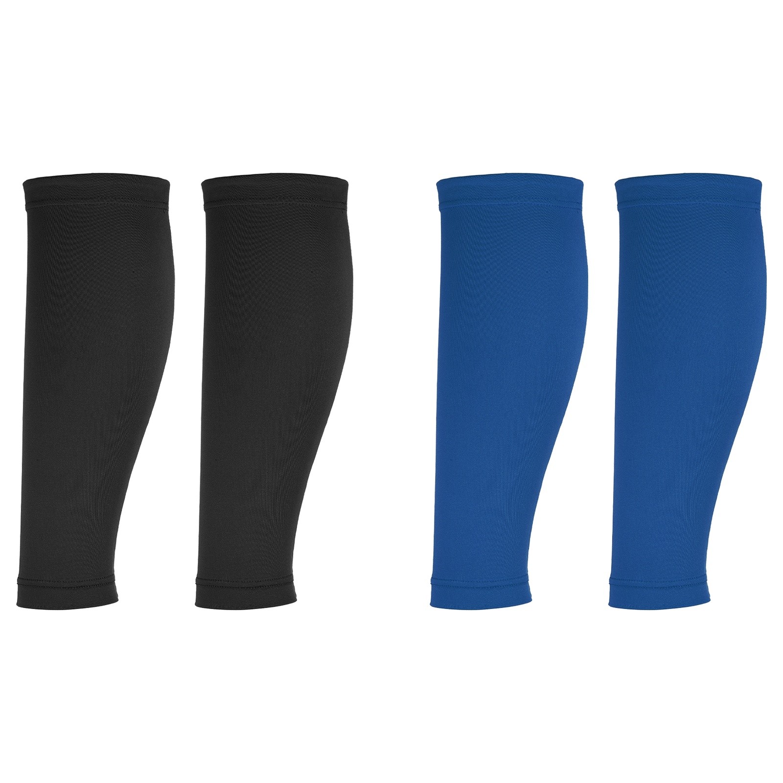 2Pair Sun Protection Leg Sleeves with Silicone Strips, Black/Blue
