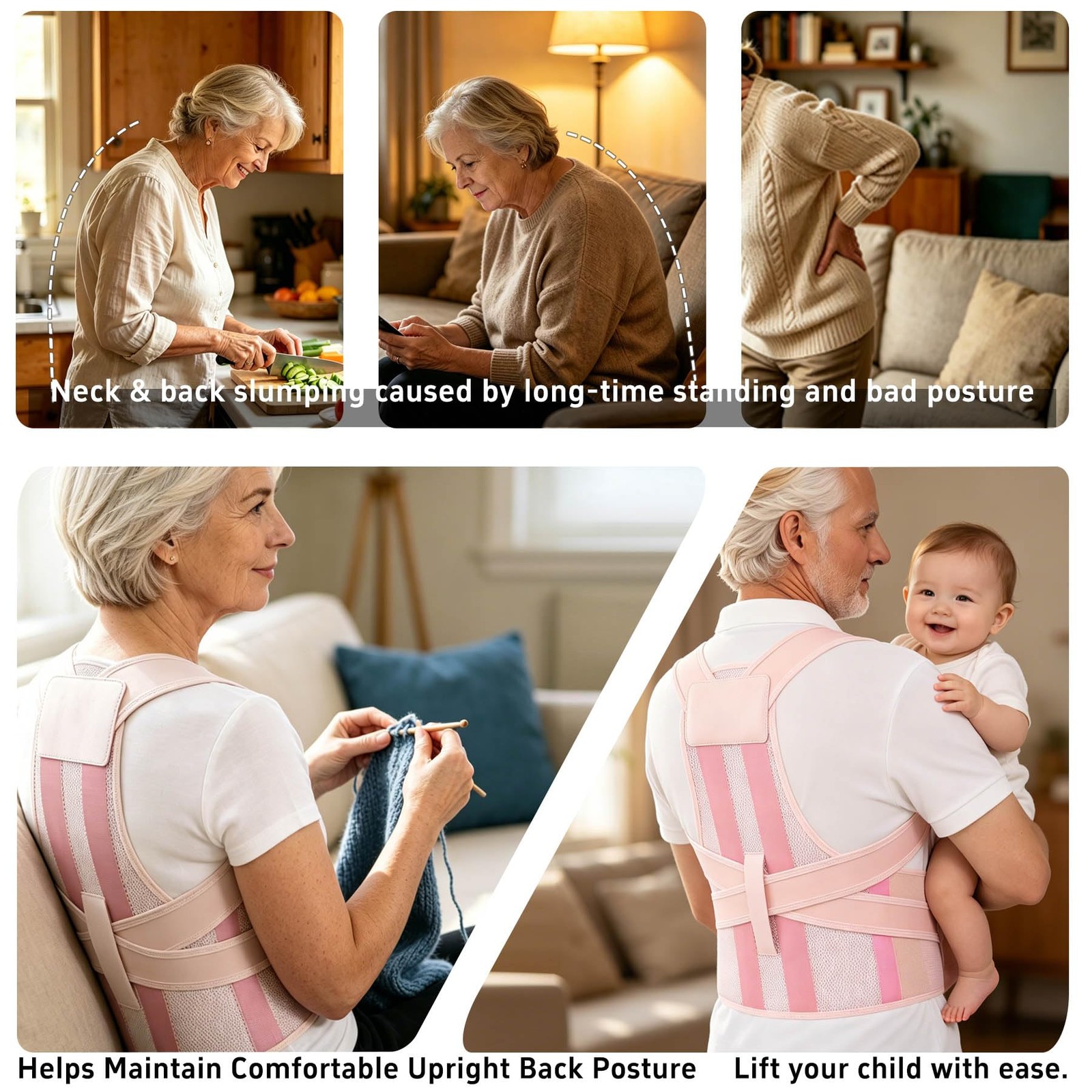 Back Brace Posture Corrector for Seniors and Men Upgraded Dynamic Traction Co…