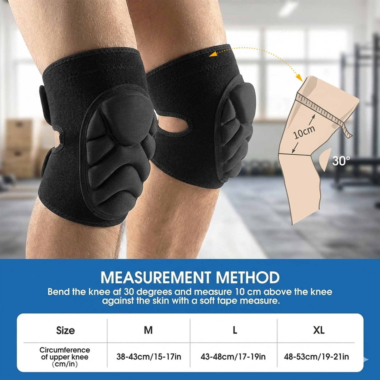 Volleyball Knee Pads for Women & Men, Soft Thick EVA Foam Knee Protector with…