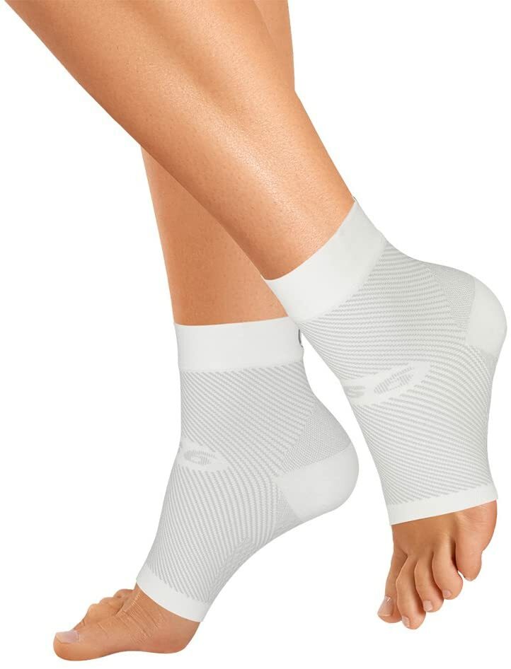 OrthoSleeve FS6 Compression Small White Foot Sleeve Pair