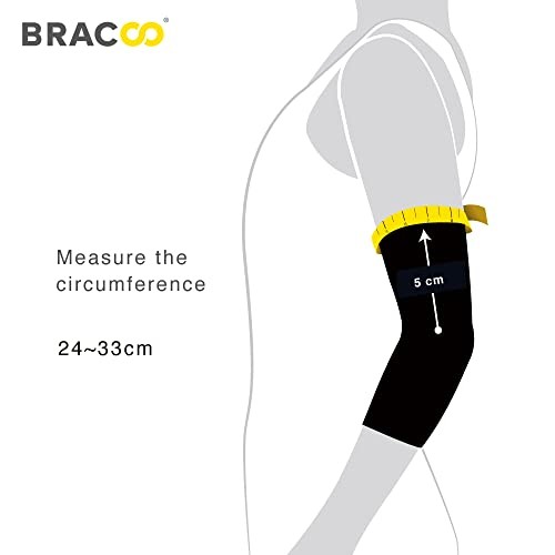 Bracoo Elbow Brace, Reversible Neoprene Support Wrap for Joint, Arthritis Pain
