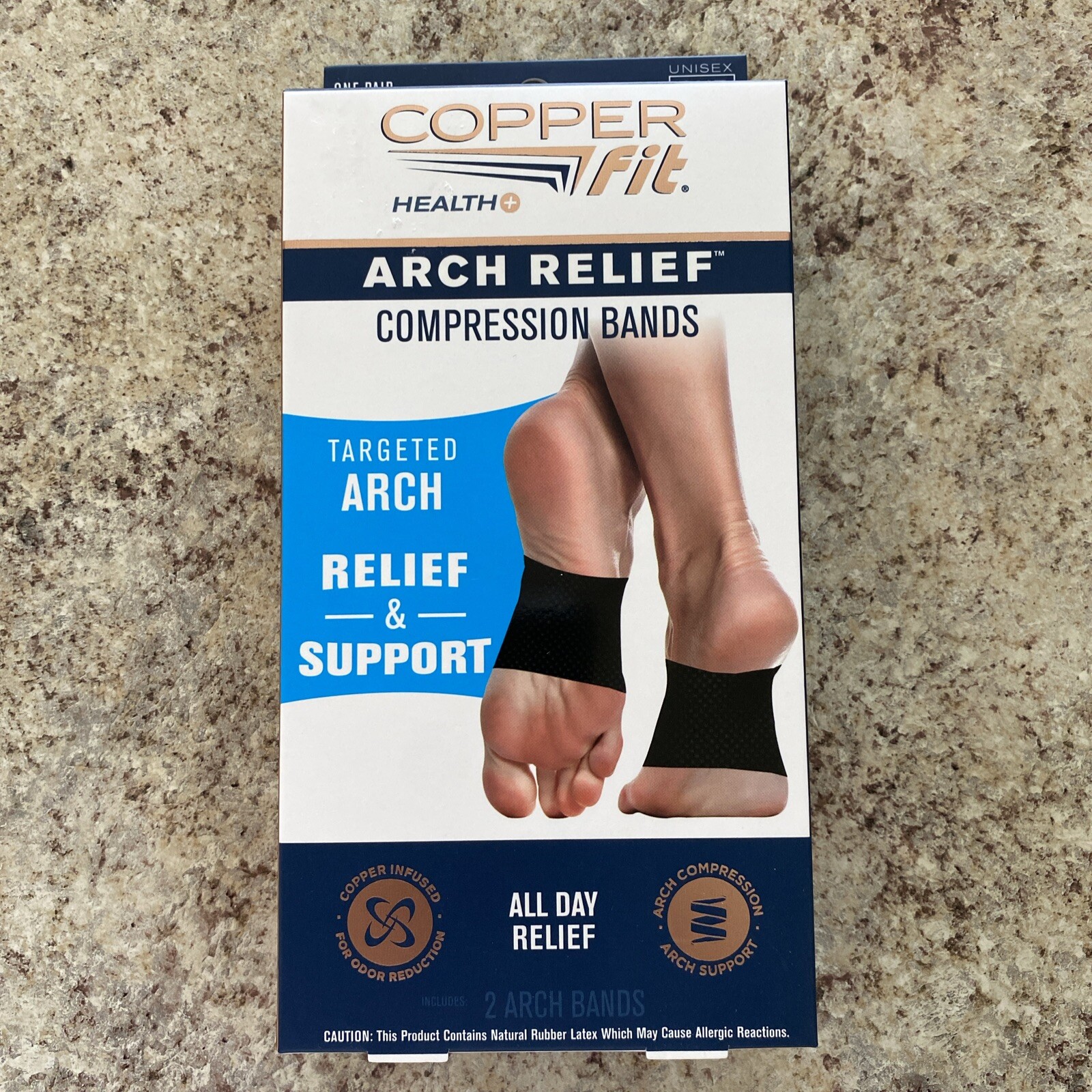 Copper Fit Arch Relief COMPRESSION BANDS One Size Fits Most