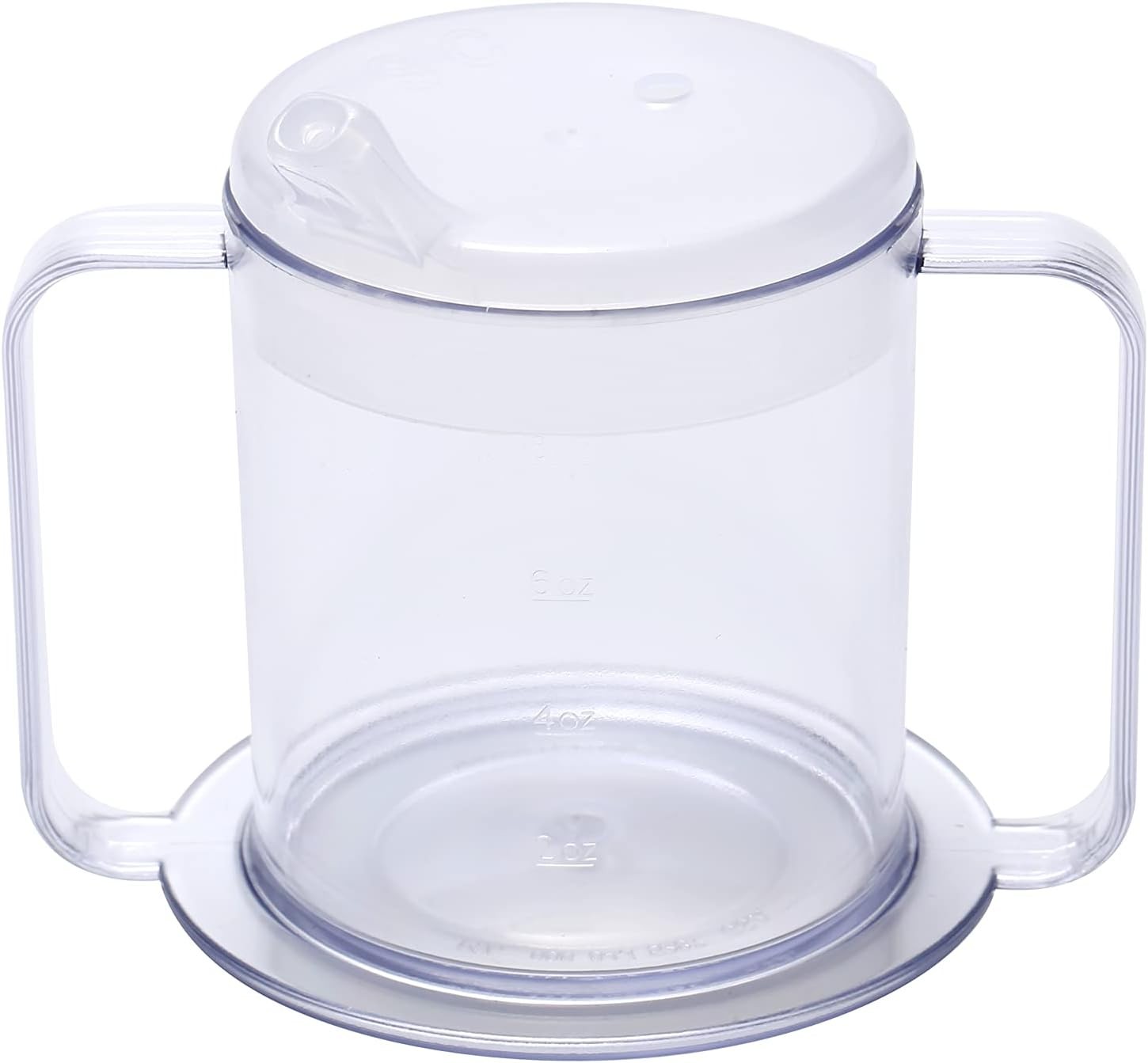Independence 2-Handle Plastic Mug with 2 Style Lids, Lightweight Drinking Cup