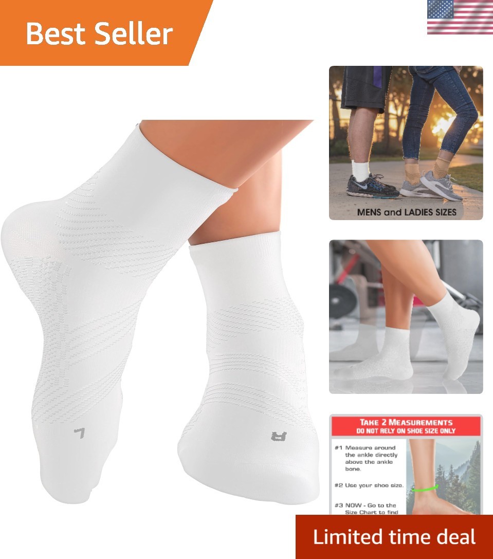 Comfortable Ankle Compression Socks for Plantar Fasciitis Relief – Unisex Design