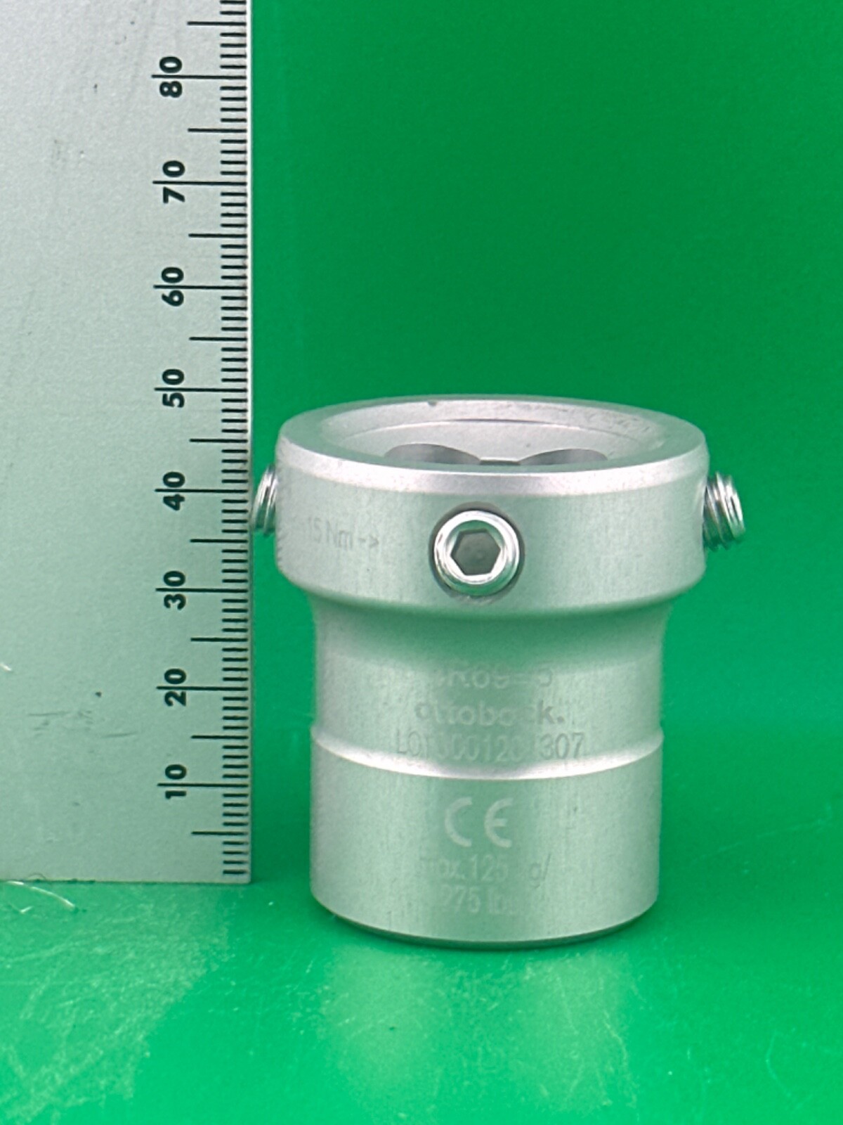 Prosthetic component adapter part, Otto Bock 4R69=5 prosthetic tube clamp.