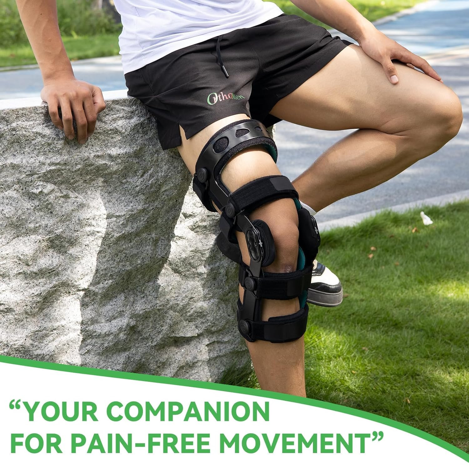 Adjustable Hinged Knee Brace for ACL MCL PCL Sports Injuries – XL Left