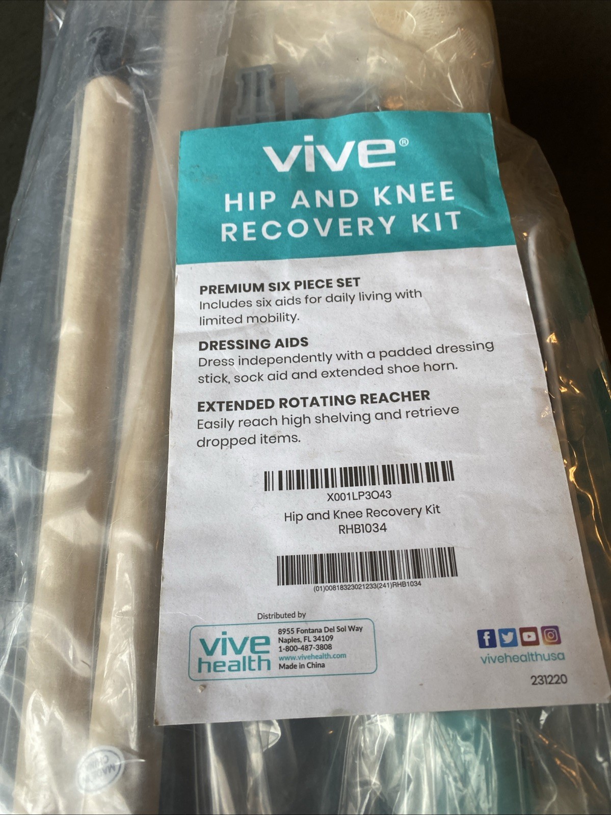 Hip and Knee Recovery Kit Premium Six Piece Set – New Vive
