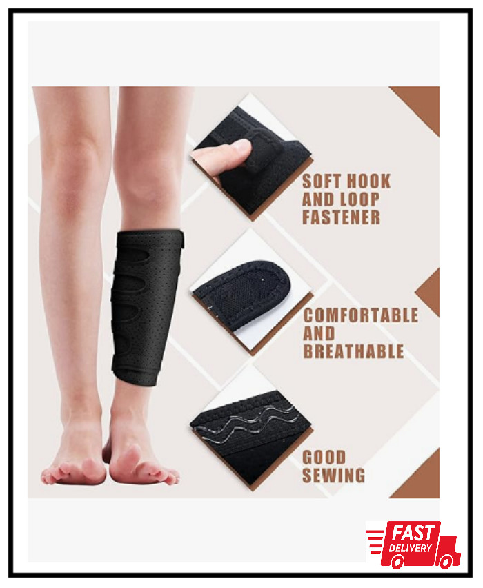 2 Pcs Lymphedema Compression Wraps Calf Adjustable Brace 5 Strap Leg Wraps fo…