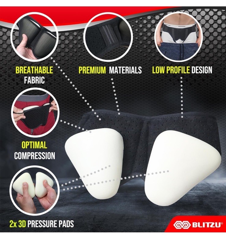 Hernia Belt for Bilateral, Double or Single Inguinal, Groin Hernia Support Truss