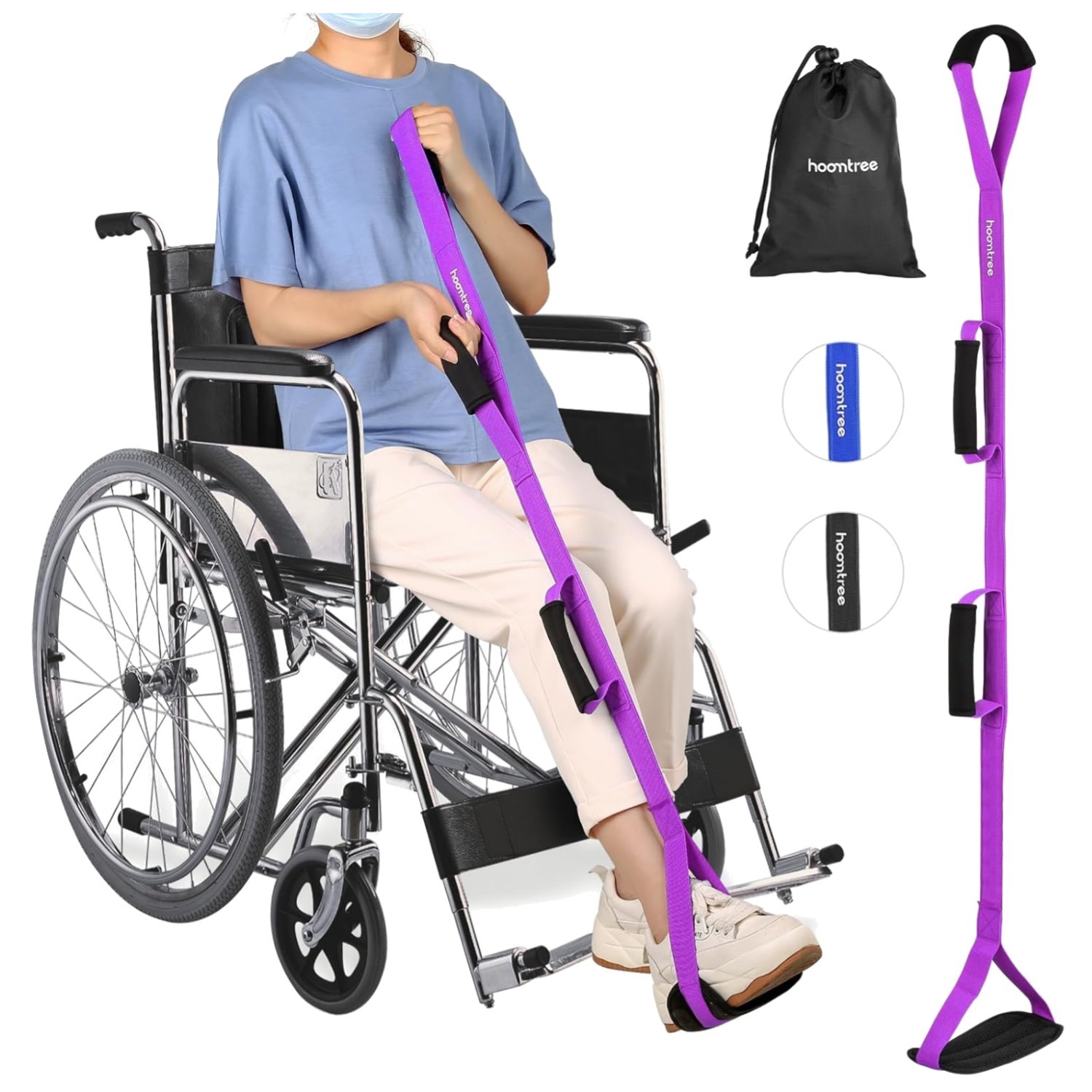 Rigorous 43-Inch Leg Lifter with Cushion Grips – For Smooth Mobility Transitions