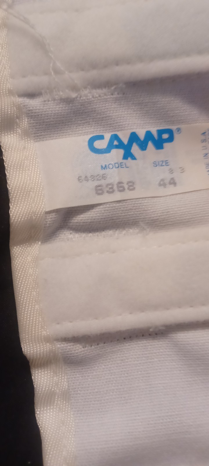Vintage Camp Lumbar Support Model 6368 Size 44 Free Shipping