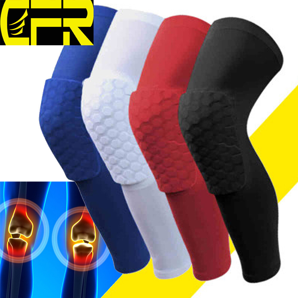 Honeycomb Knee Crashproof Antislip Basketball Leg Long Sleeve Hex Protector Gear