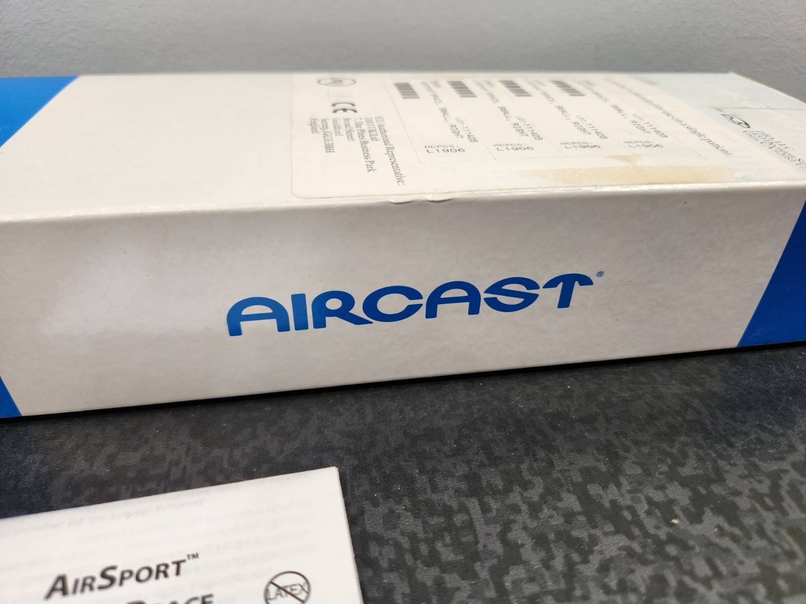Aircast AirSport Right Ankle Support Brace Small, Black Ankle Sprain ~ Brand New