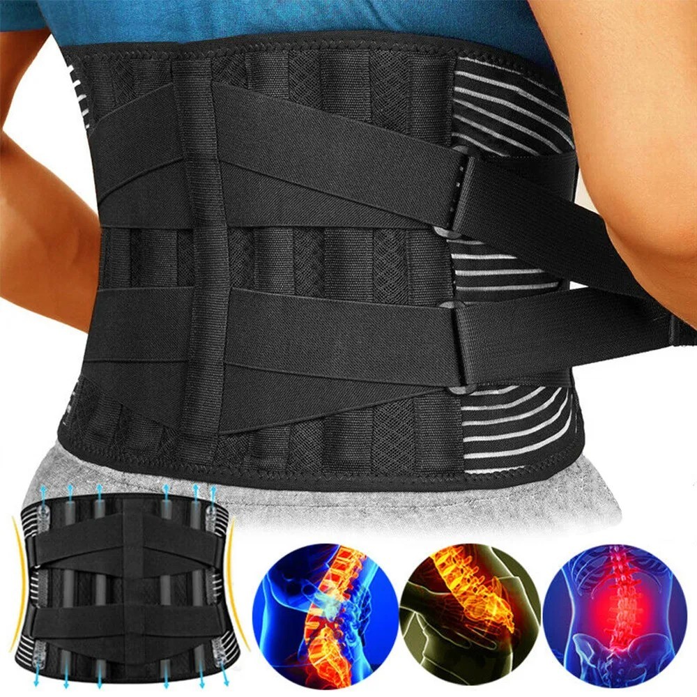 Adjustable Lower Back Brace Lumbar Support Waist Belt for Men Women Pain Relief