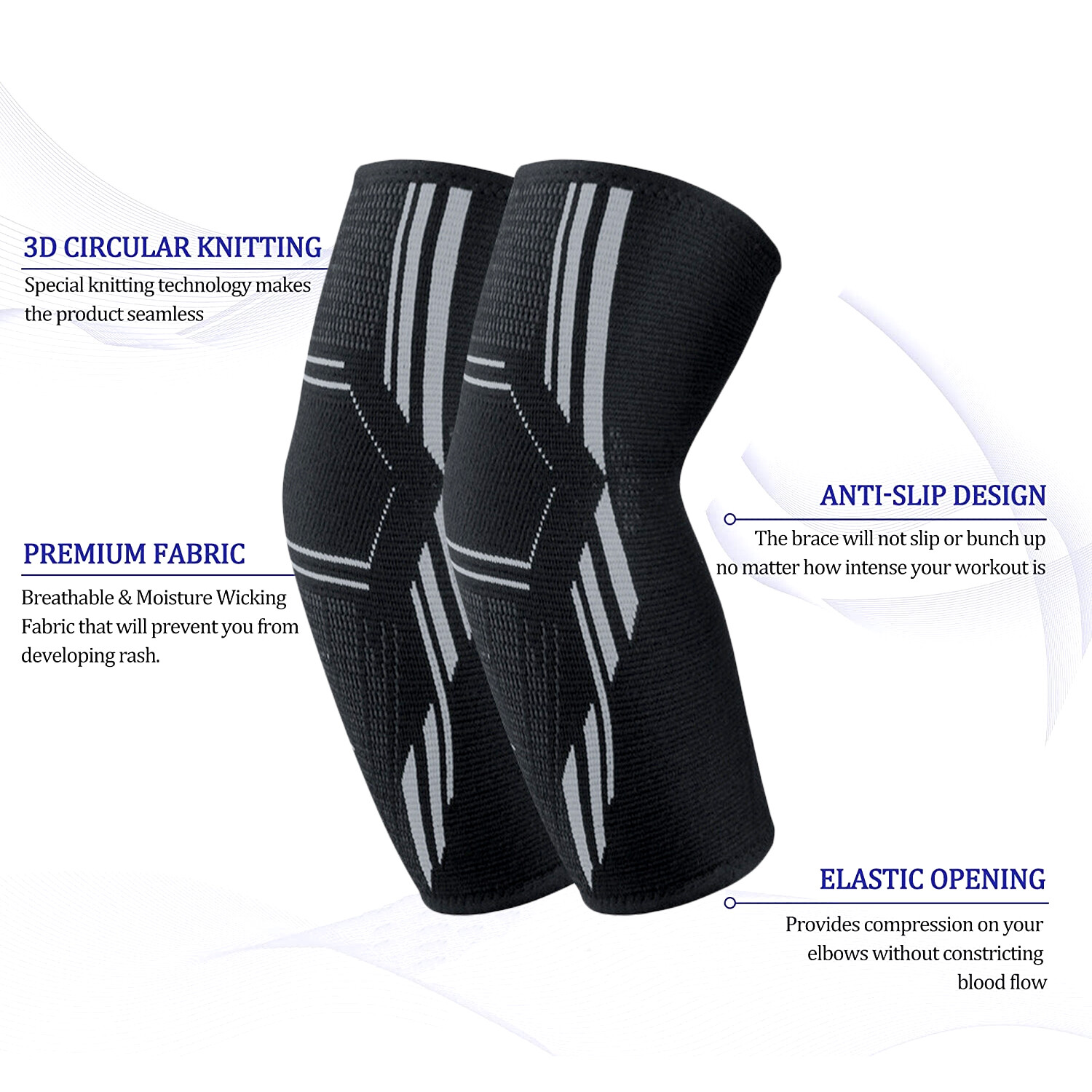 Copper Elbow Support Brace Arm Compression Sleeve Joint for Arthritis Joint Pain