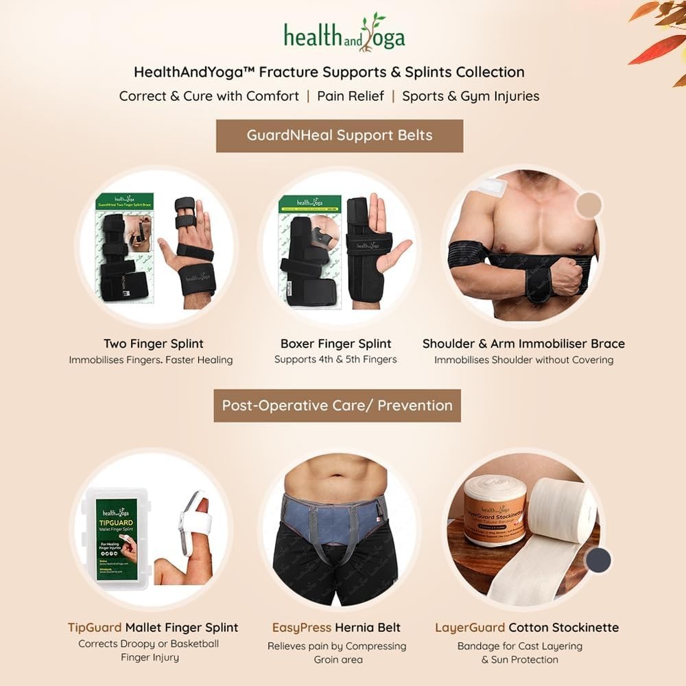 Healthandyoga™ Tipguard Bendable Finger Splint for Mallet Finger Deformity -Post