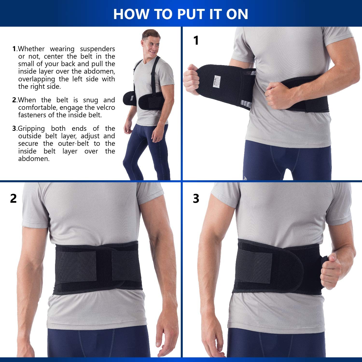 NYOrtho Back Brace Women & Men – 3XL – 46″-50″ – 3X-Large 46-50 Inch.
