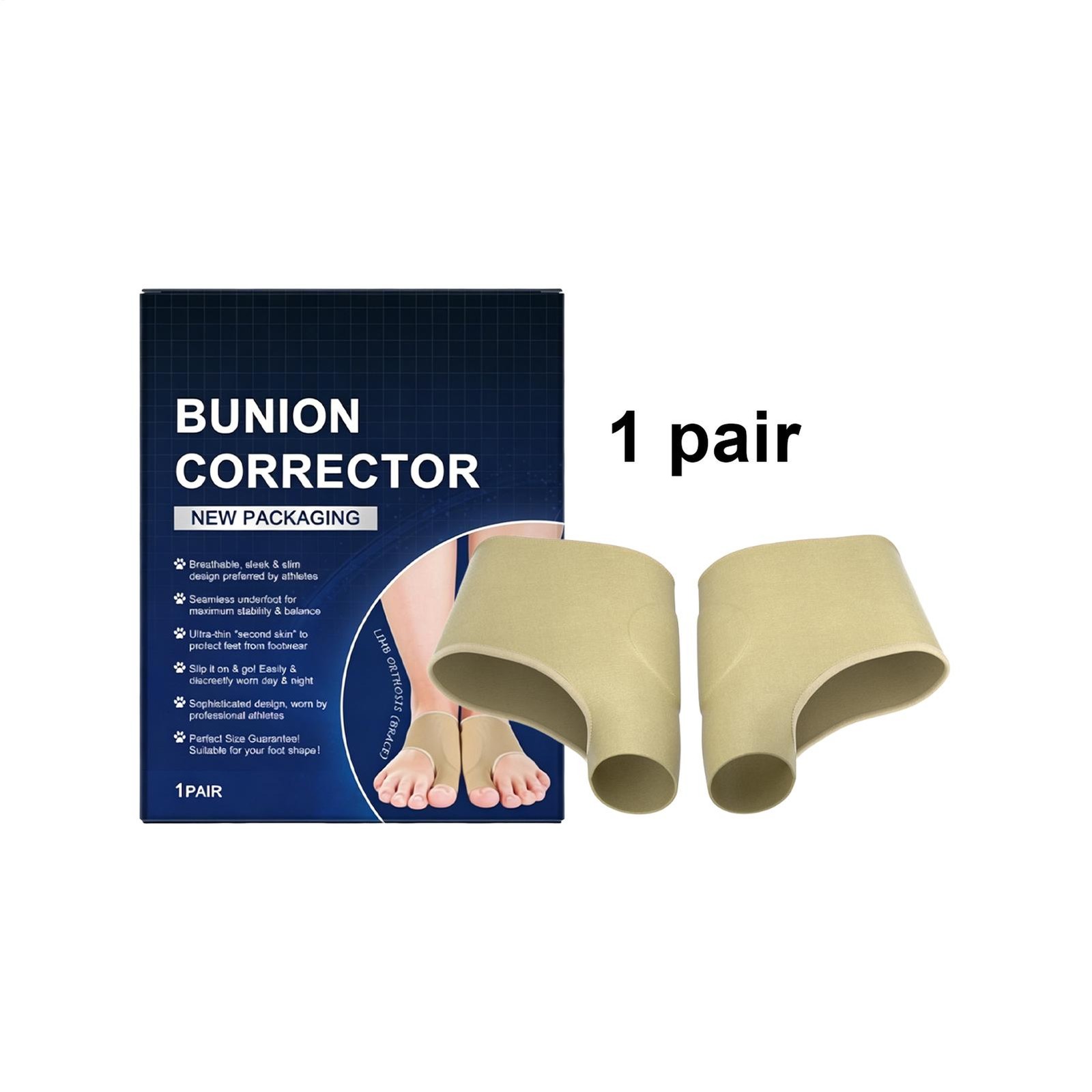 Toe Bunion Protector Support Hallux Valgus Corrector Anti Friction 2X Fabric Gel