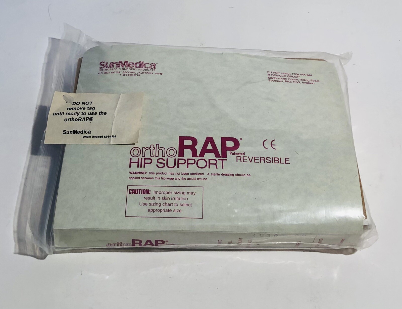 SunMedica OrthoRAP Hip Support Brace Pain Relief Stability Support Size Large