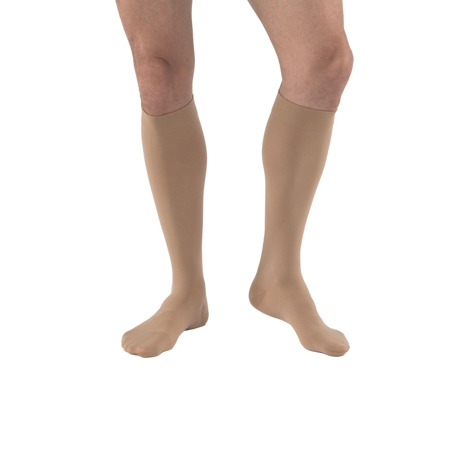 Medium Petite Beige Gradient Compression Leg Sleeves for Leg Health Support