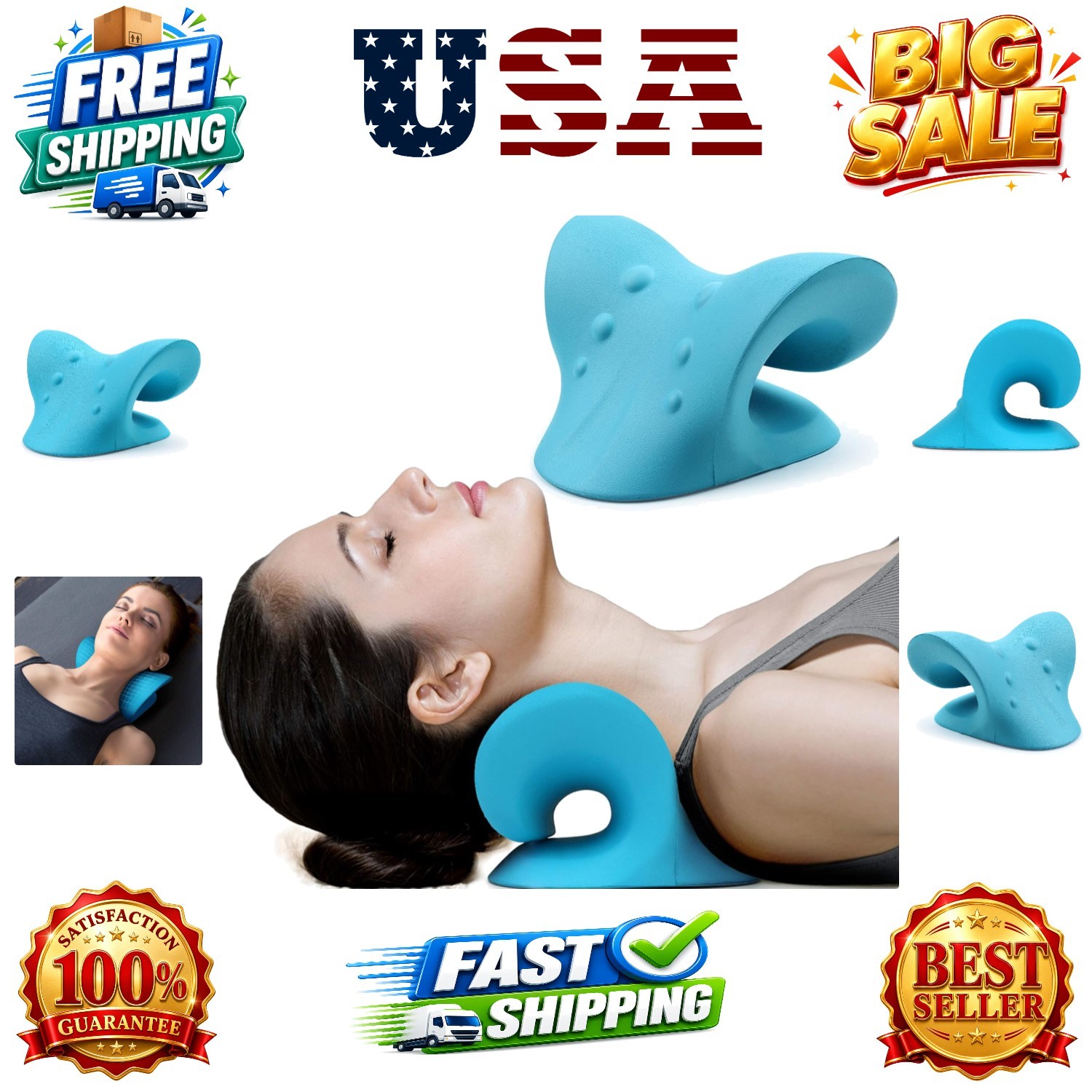 Neck and Shoulder Relaxer, Cervical Traction Device for TMJ Pain Relief and C…