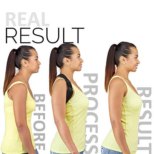 POSTURE CORRECTOR-Neck Back Pain Relief Alignment Comfortable W/2 EXERCISE BANDS