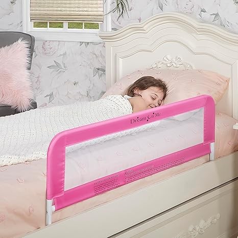 Adjustable Height Smooth Angle Safety Pink Child Bed Rail