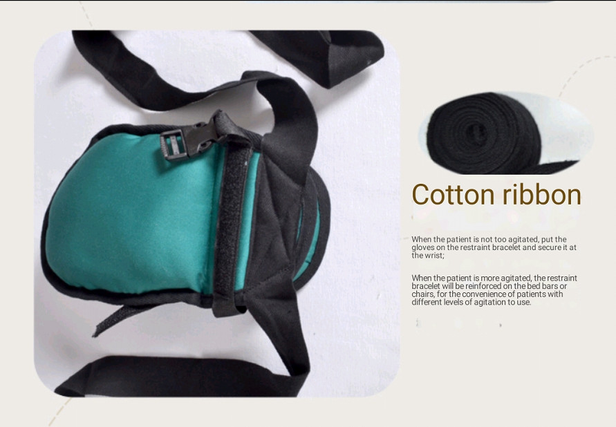 Medical Restraint Glove Thicked Bedridden Patient Anti Fall Hand Constraint