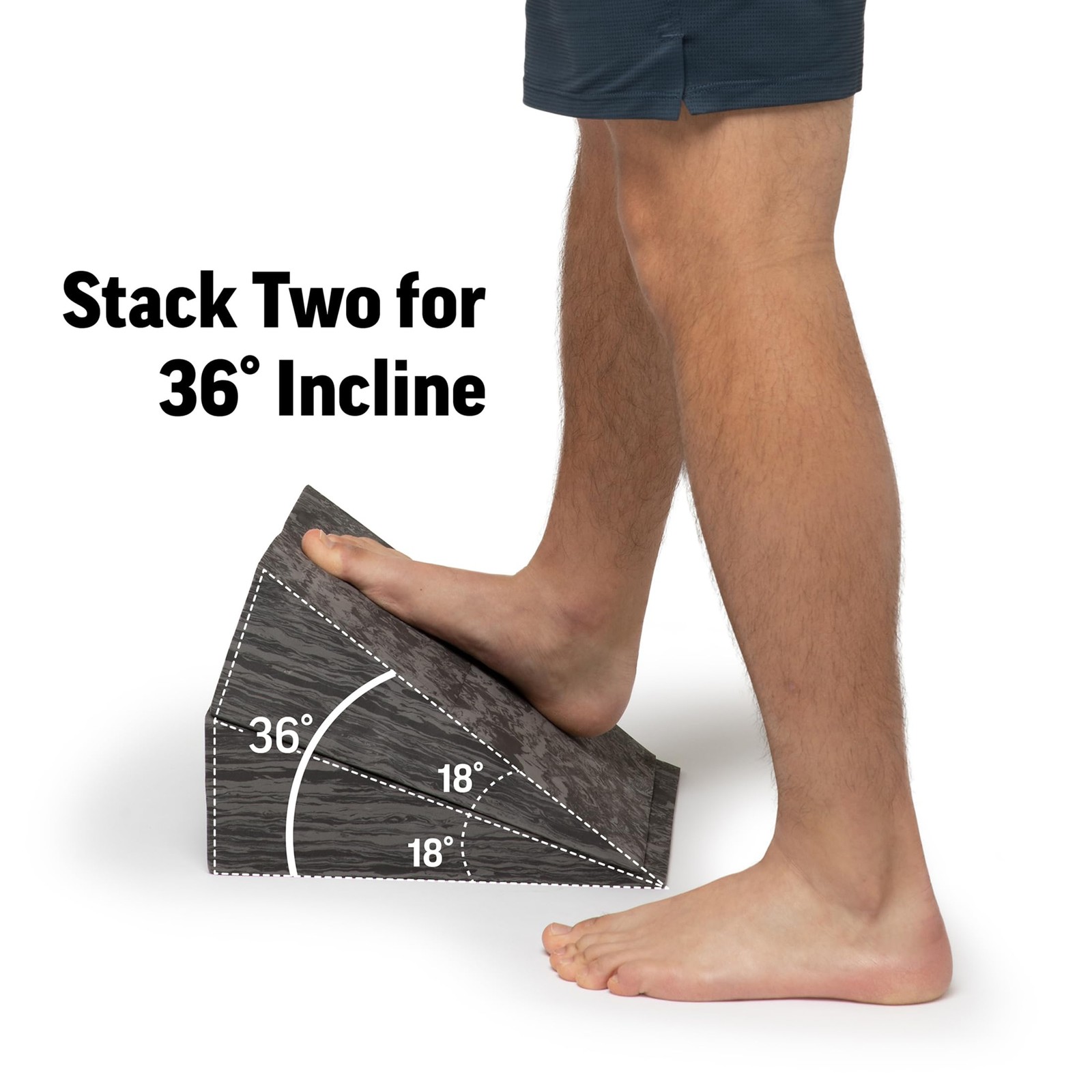 OPT PRO-Slant Foam Incline Squat Wedge Pair Slant Board for Calf Ankle Foot