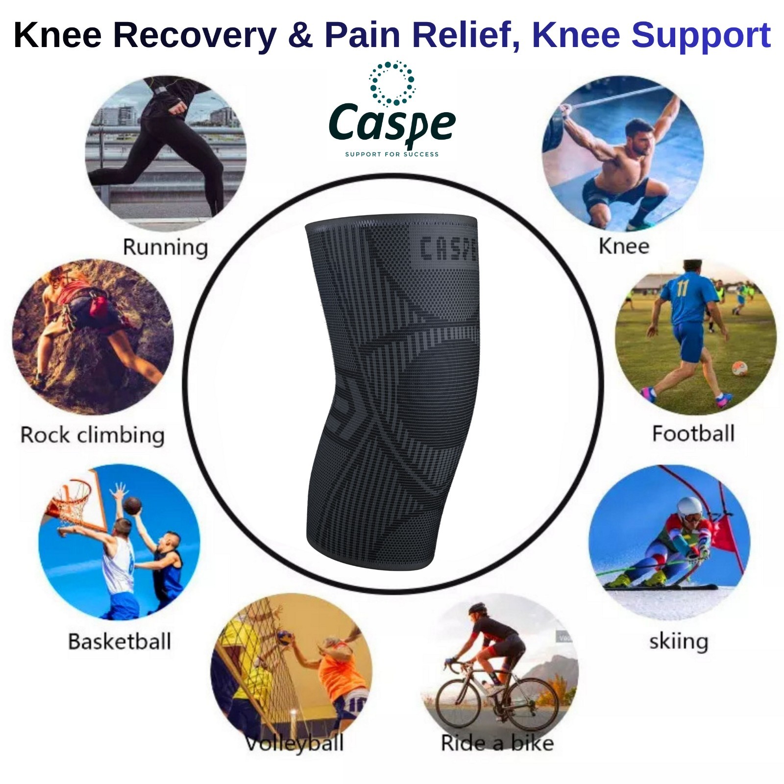 2 Pack Knee Brace for Meniscus Tear Support Joint Arthritis Patella Stabilizer