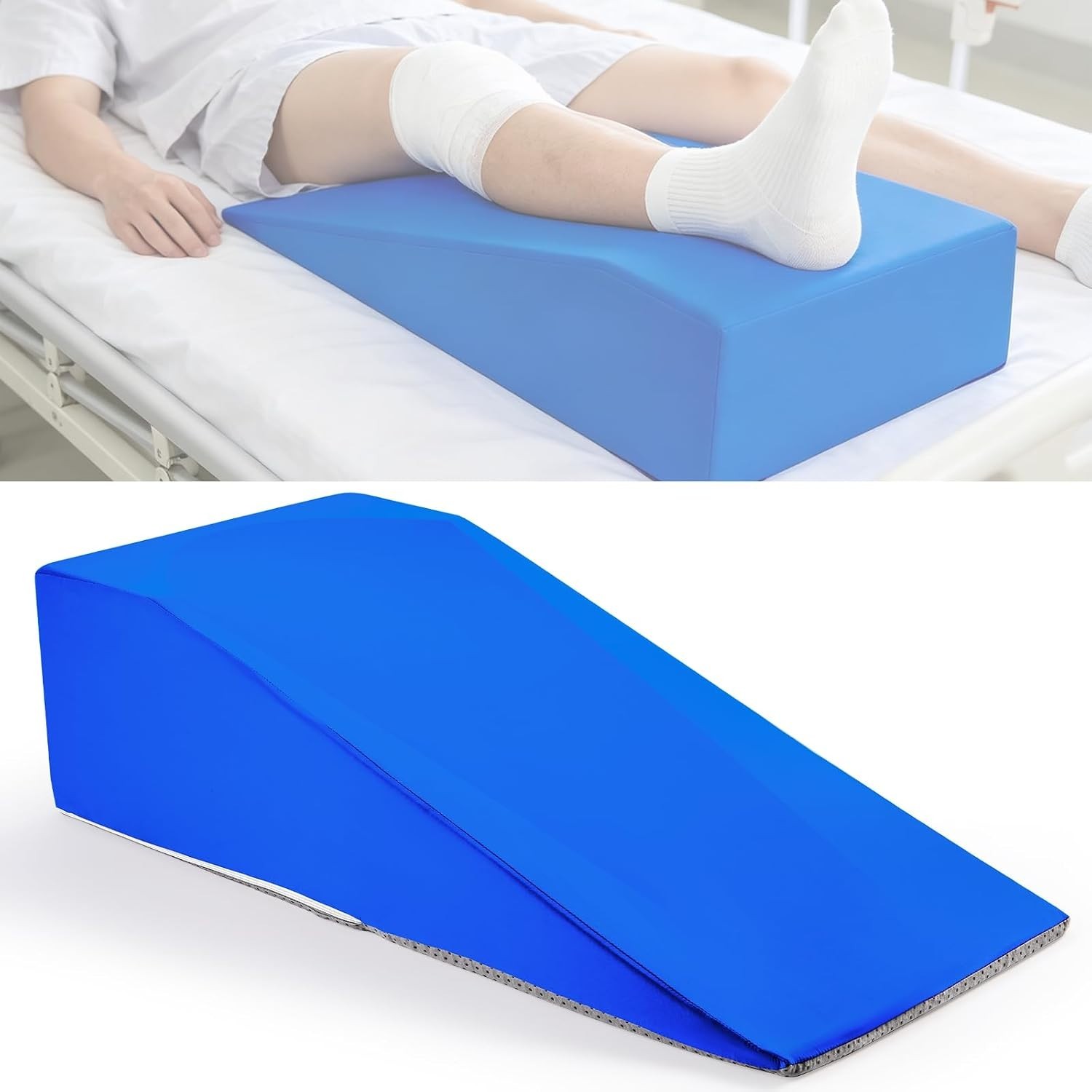 High-Density Foam Knee Surgery Pillow – Breathable, Removable Cover for Recovery