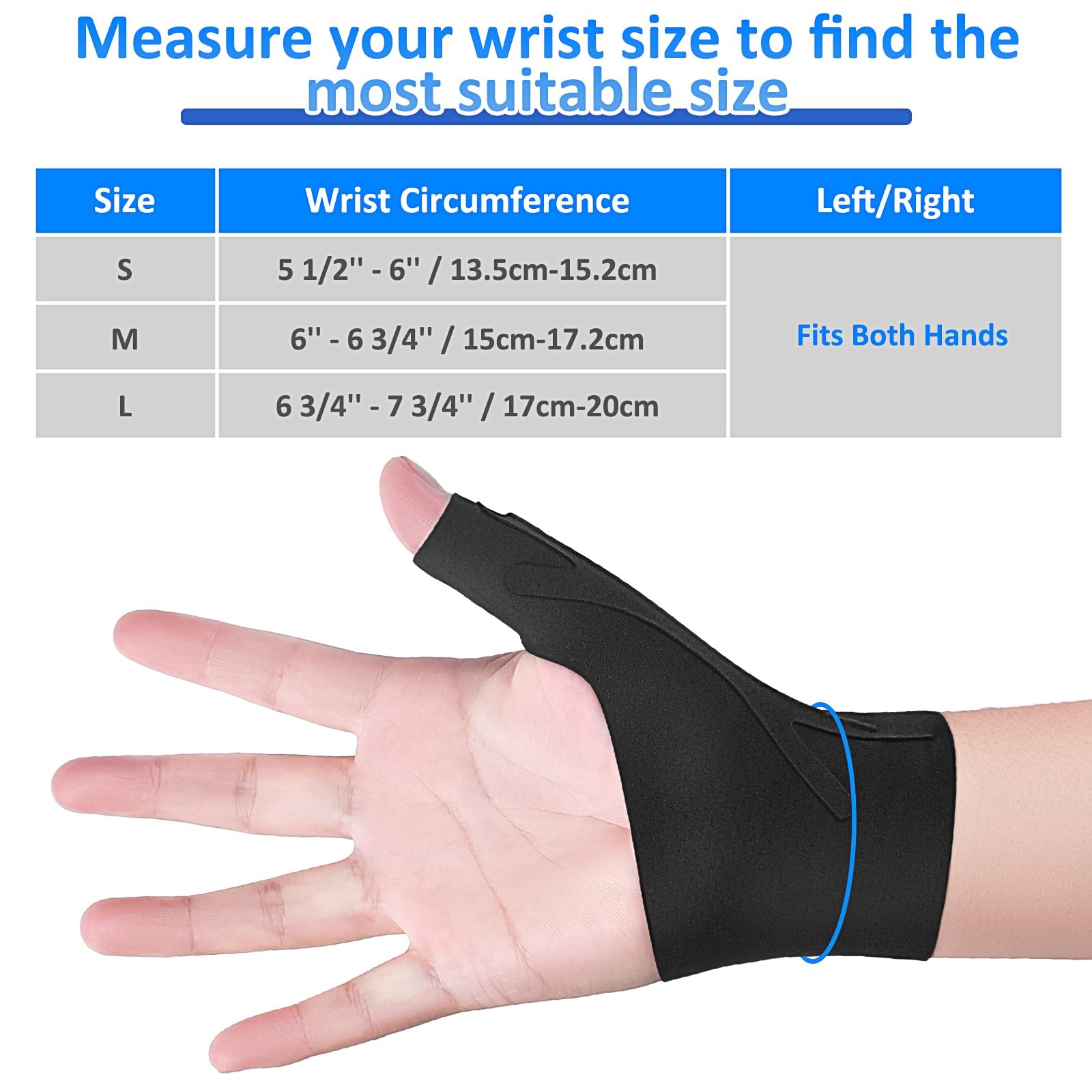 Copper Compression Thumb Wrist Brace, Stabilizer Spica Splint, Pain Relief,