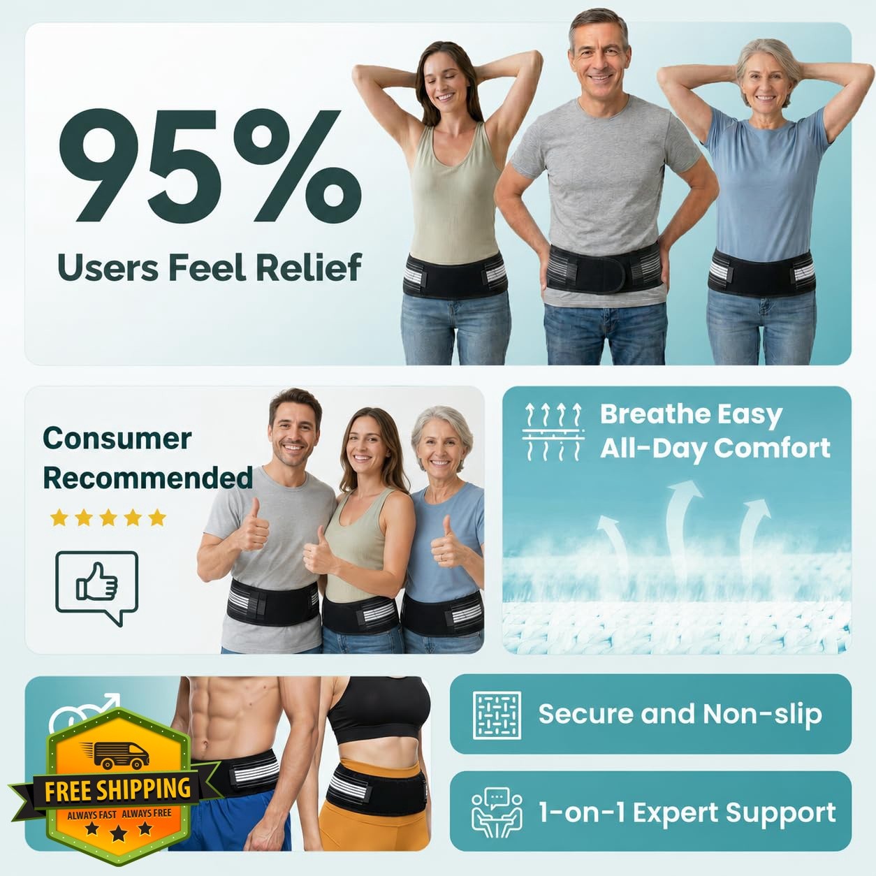 Tovrinala SI Joint Belt PLUS Back Support